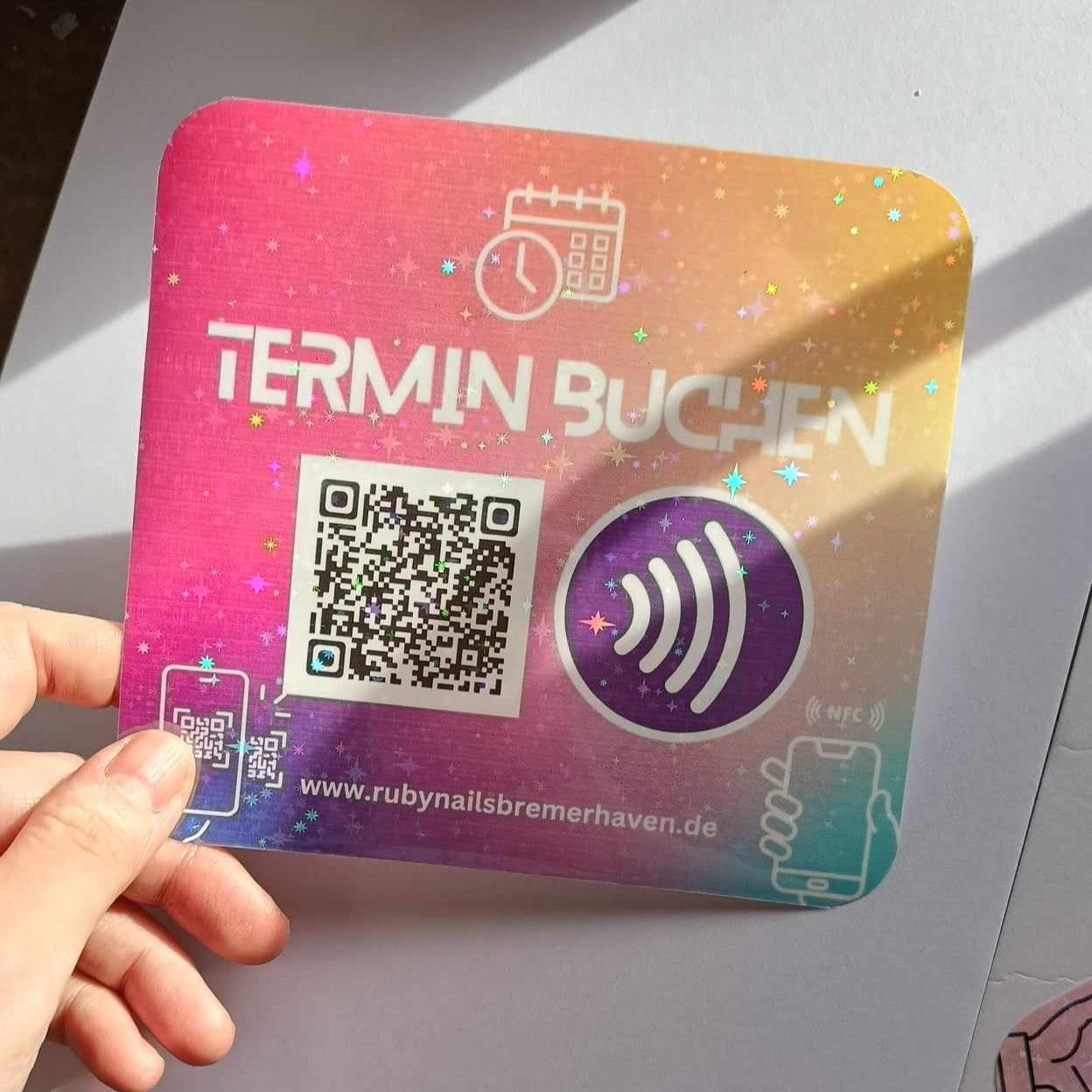 NFC Sticker mit QR-Code – Flexibel und Laminierter Aufkleber für Alle Oberflächen