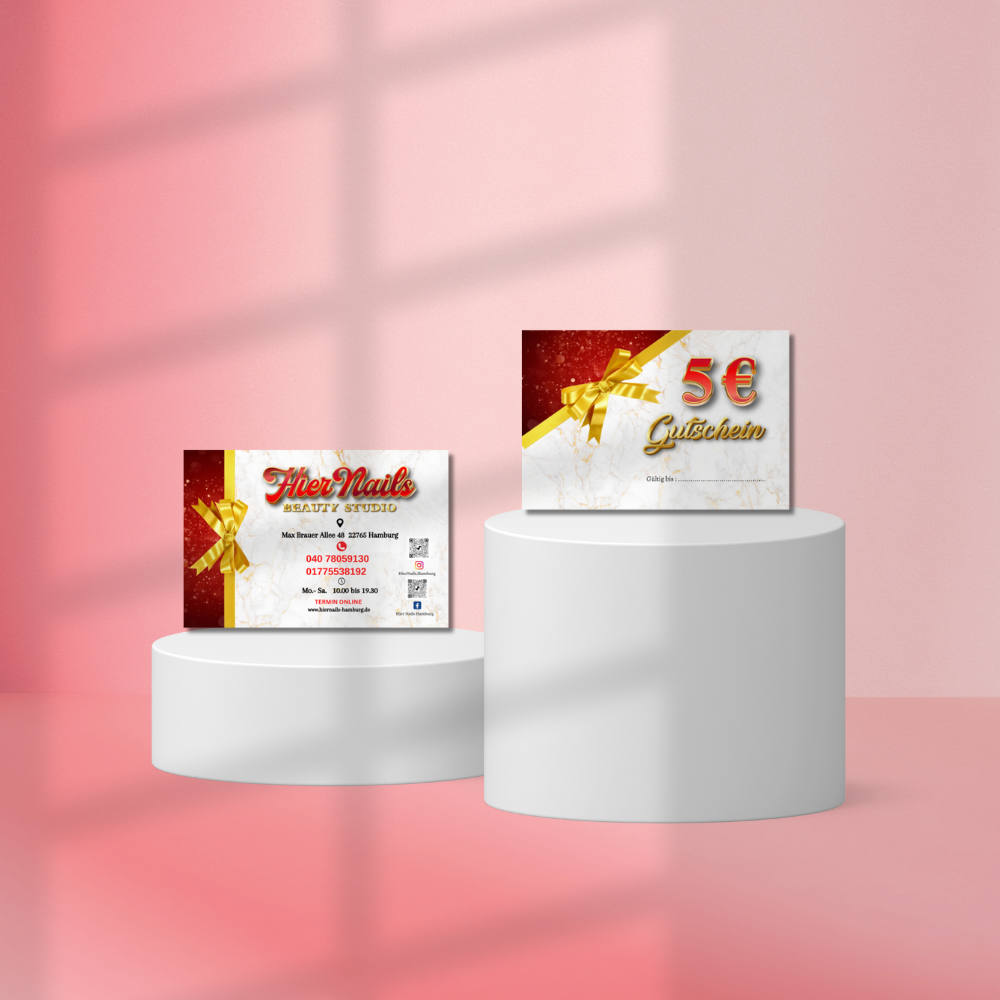 GeschenkeGutschein | Voucher | für Spa, Nagelstudio, Restaurant, Geschäft