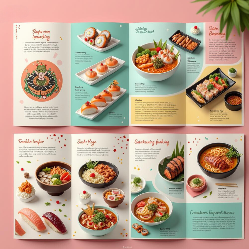 Flyer | Menü | Brochure für Restaurant, Bistro, Coffee Shop, Milktea