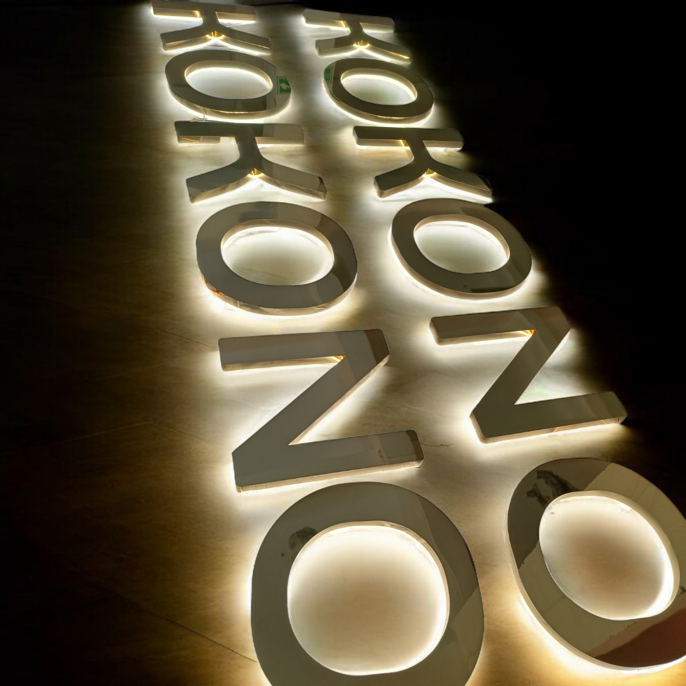 Backlit 3D Schild, 3D LED Beschilderung, Leuchtkasten Schild, Metallblech Buchstaben