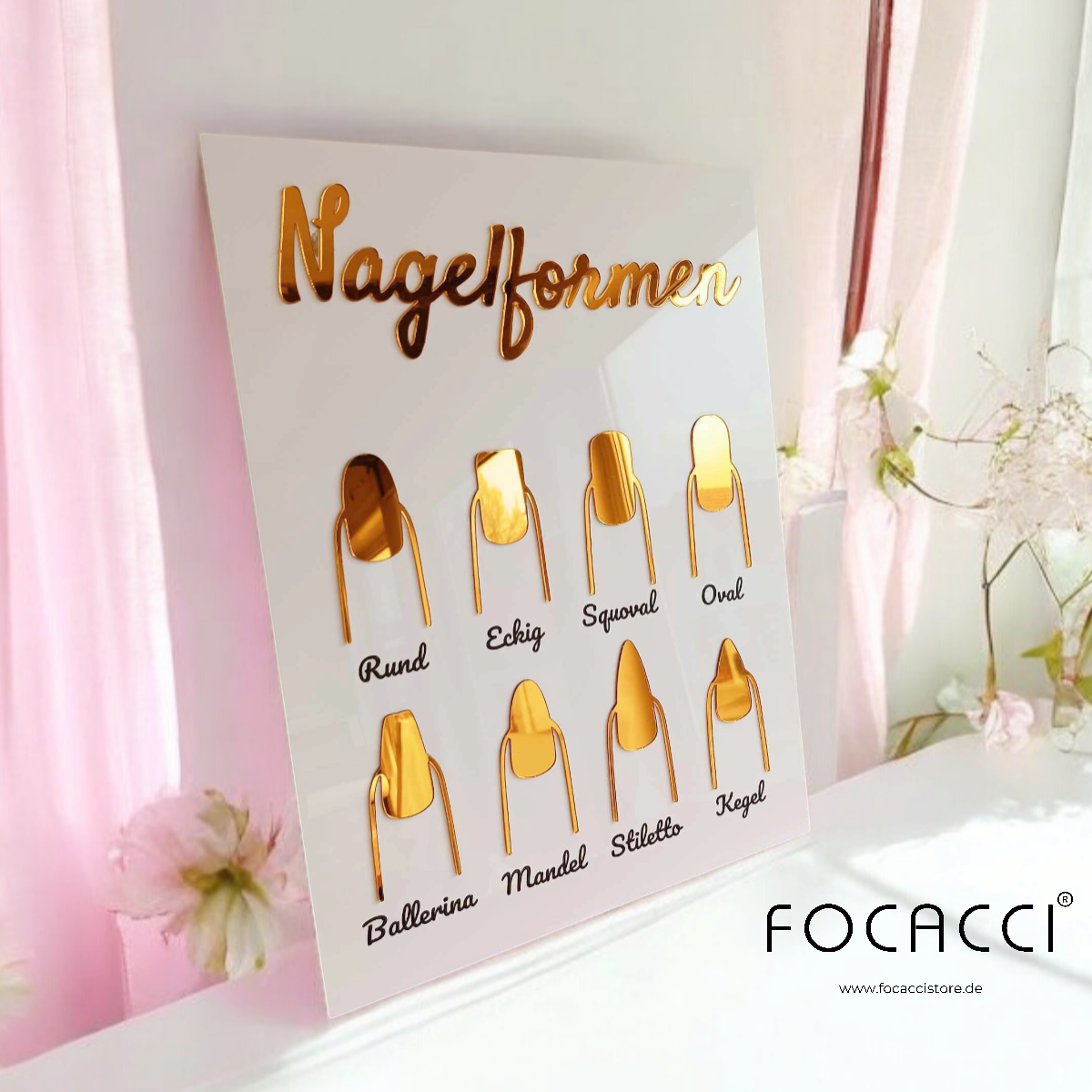 3D Nagelformenschild | Schönheitsschild |