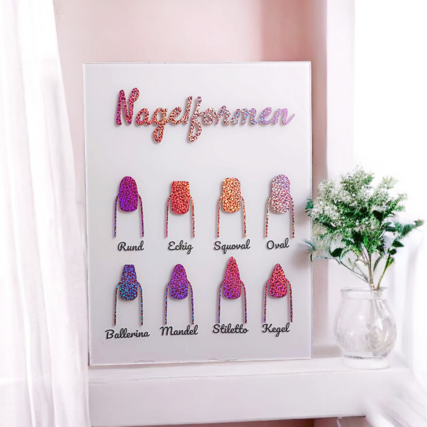 3D Nagelformenschild | Schönheitsschild |