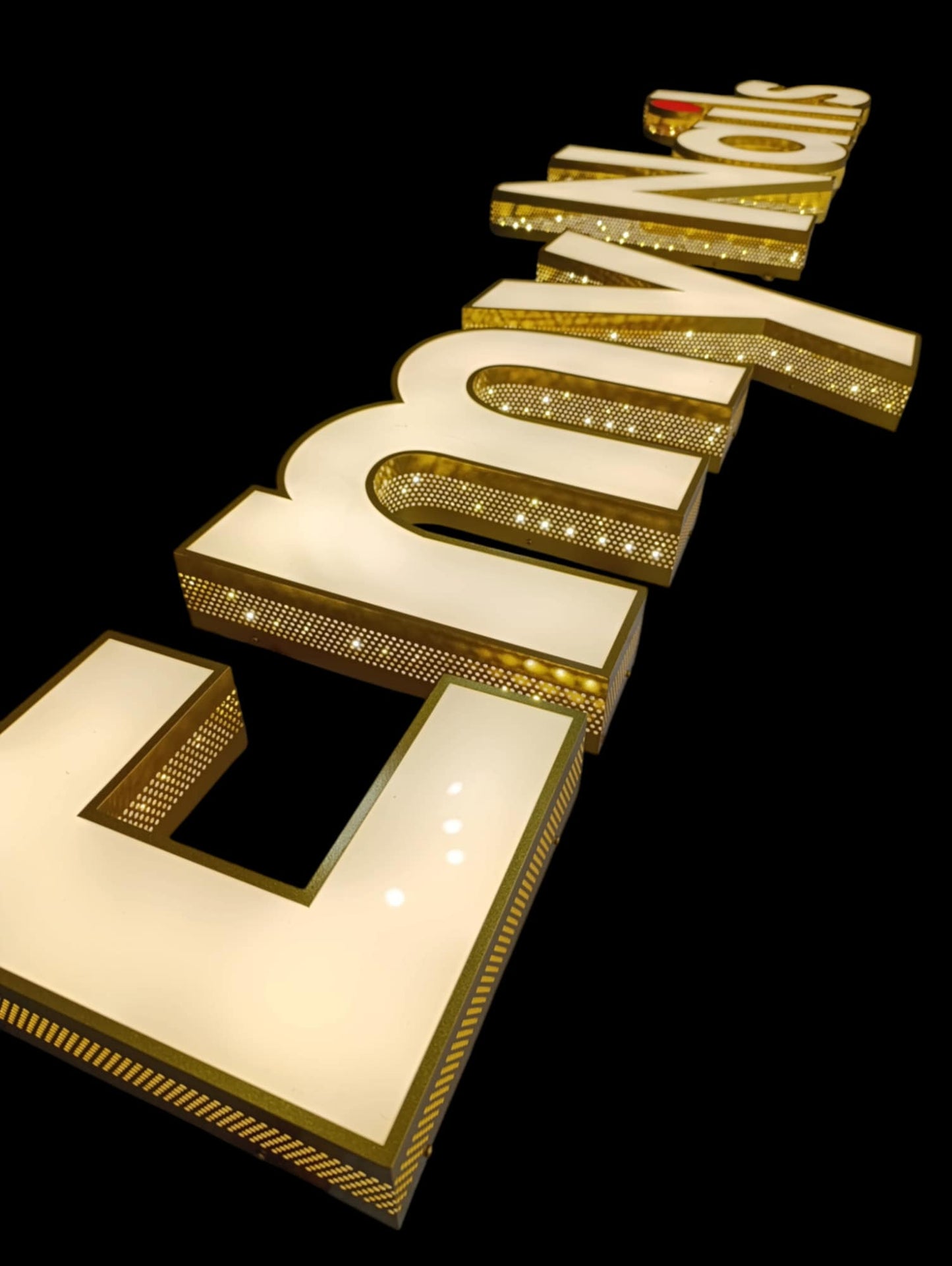 Frontlit Diamond 3D Sign, 3D LED Signage, Lightbox Sign, Illuminated Letters