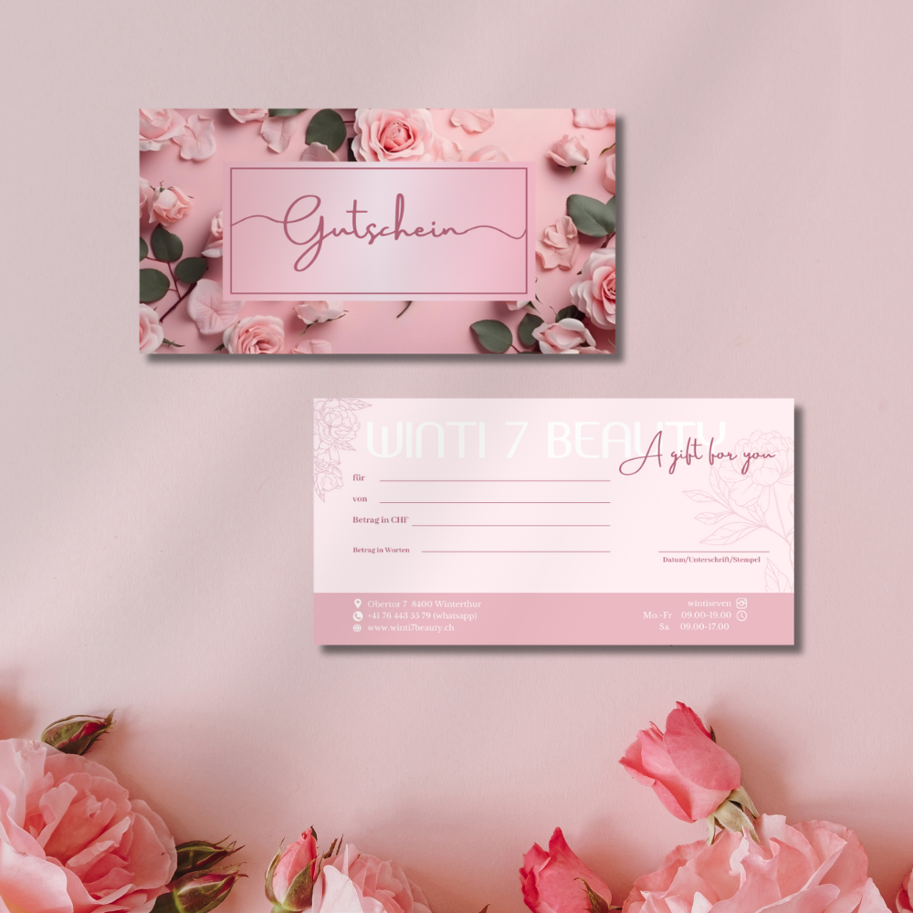 Voucher | Giftcard for spa, nail studio, beauty salon