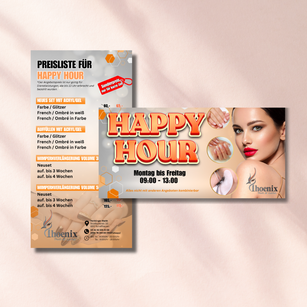 Flyer | Price list | Brochure for spa, nail studio, beauty salon