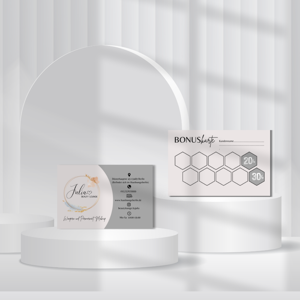 Bonus card | Visit card for spa, nail studio, beauty salon, business