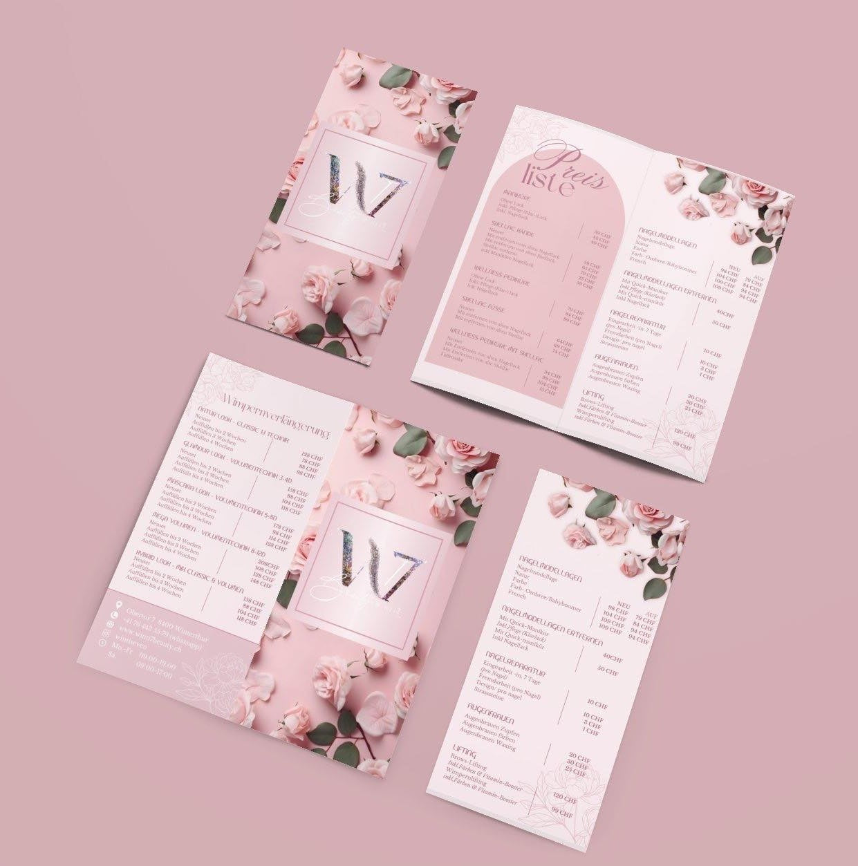 Flyer | Price list | Brochure for spa, nail studio, beauty salon