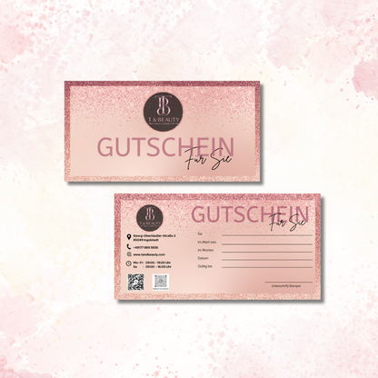 Voucher | Giftcard for spa, nail studio, beauty salon