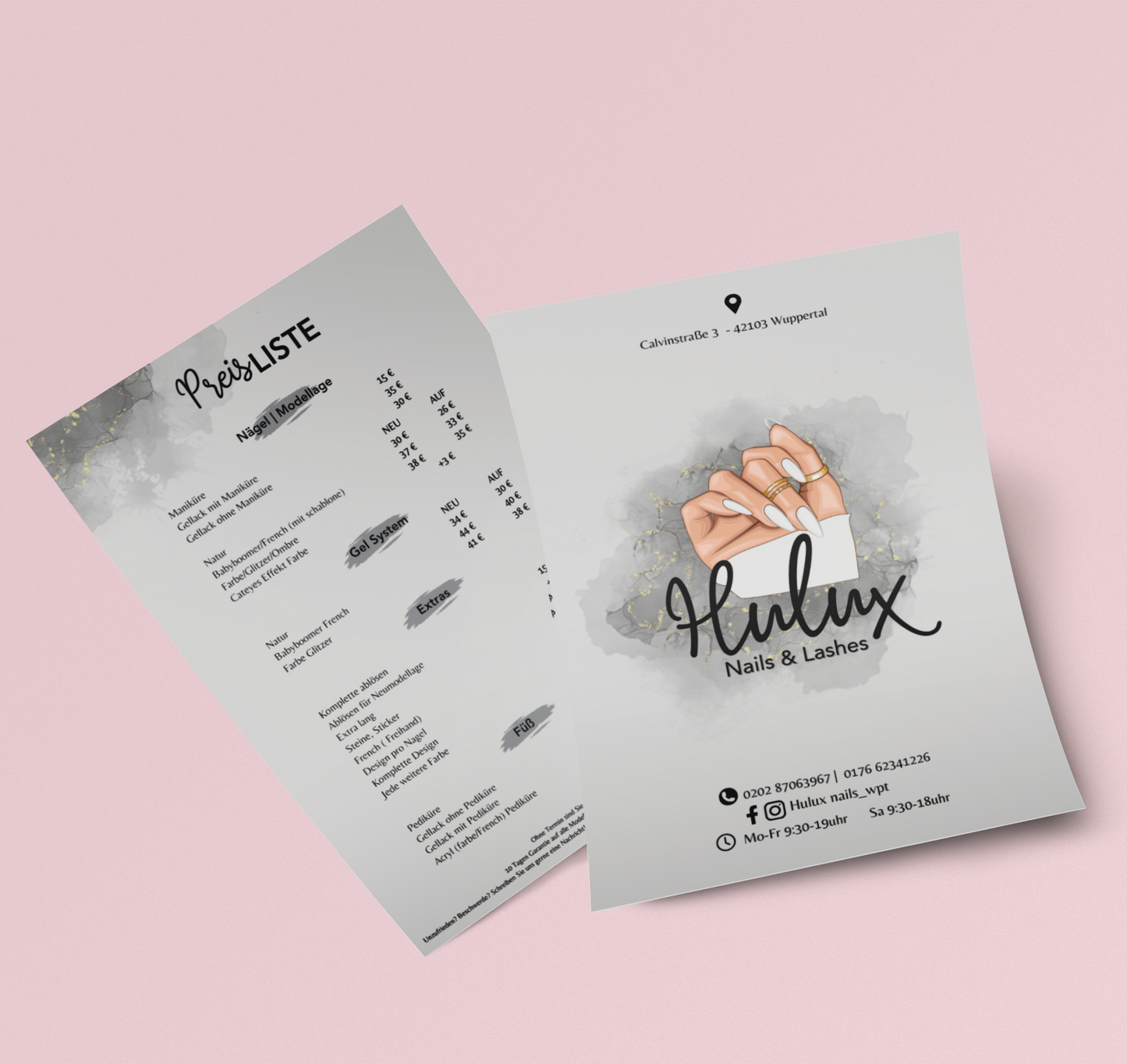 Flyer | Price list | Brochure for spa, nail studio, beauty salon