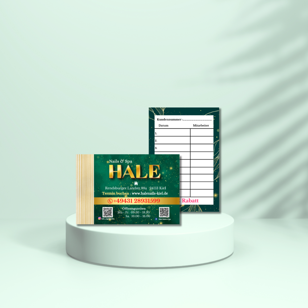Bonus card | Visit card for spa, nail studio, beauty salon, business