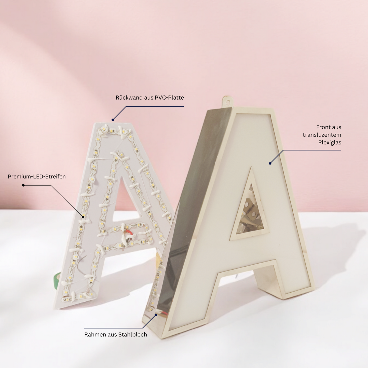 Frontlit Basic 3D Sign, 3D LED Signage, Lightbox Sign, Illuminated Letters