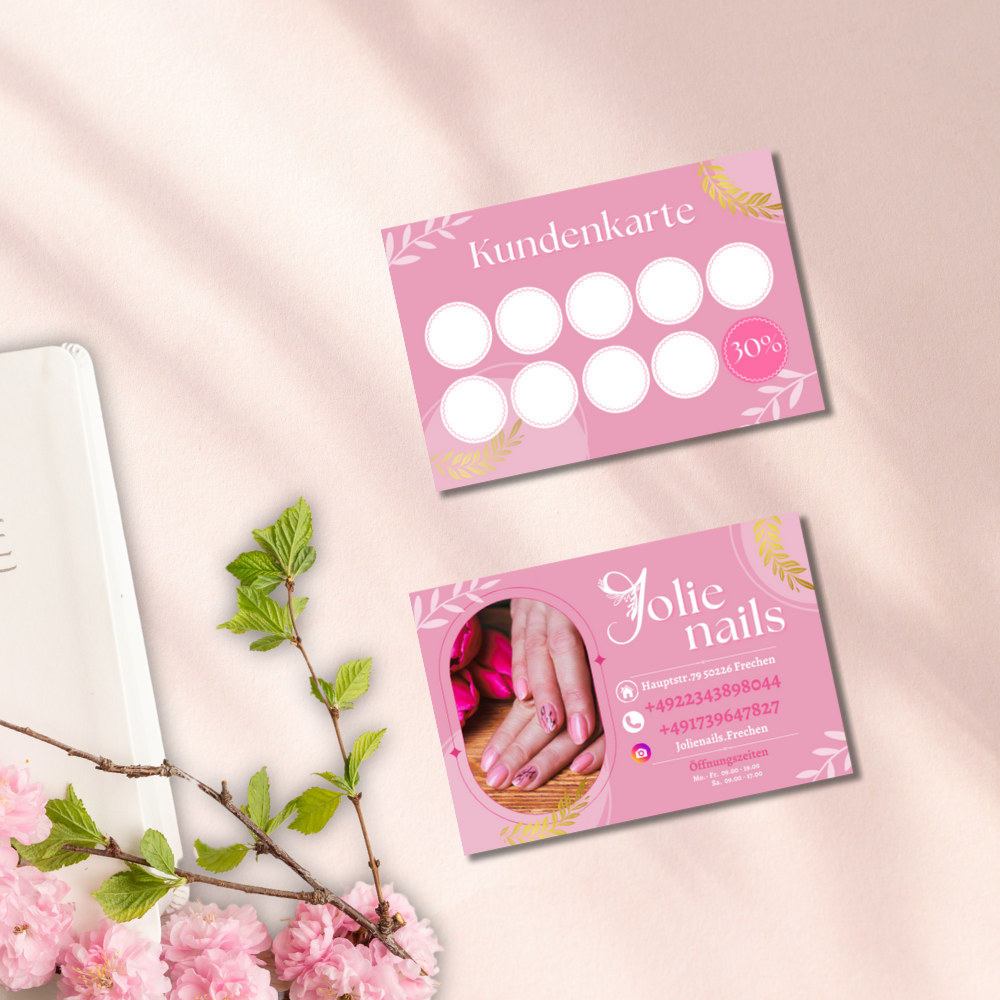 Bonus card | Visit card for spa, nail studio, beauty salon, business