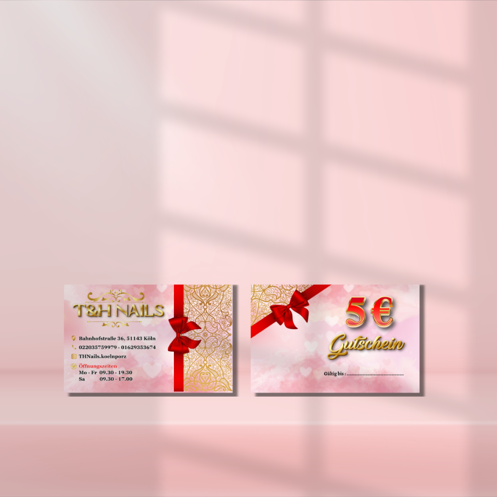 Voucher | Giftcard for spa, nail studio, beauty salon