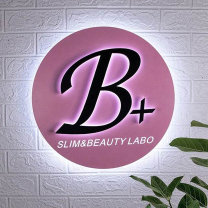 Single-sided light box 3D logo, 3D LED signage, illuminated advertising wall mounting