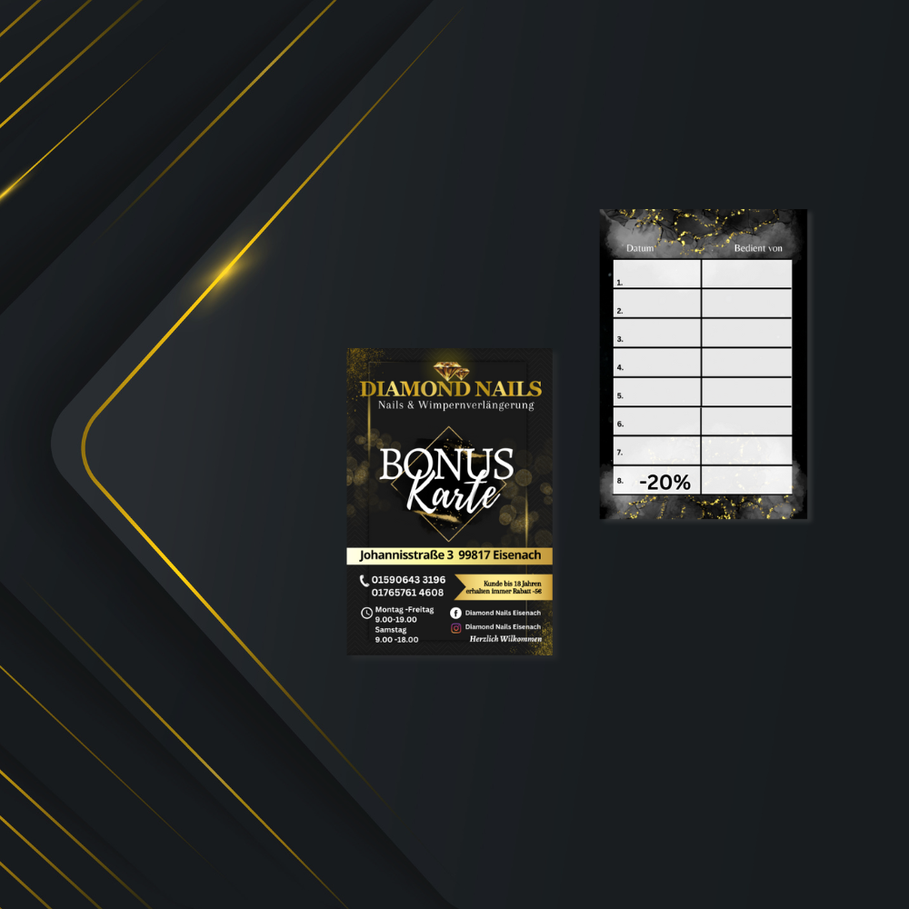 Bonus card | Visit card for spa, nail studio, beauty salon, business