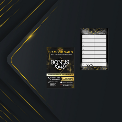 Bonus card | Visit card for spa, nail studio, beauty salon, business