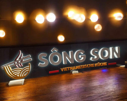 Backlit 3D sign, 3D LED signage, light box sign, metal sheet letters