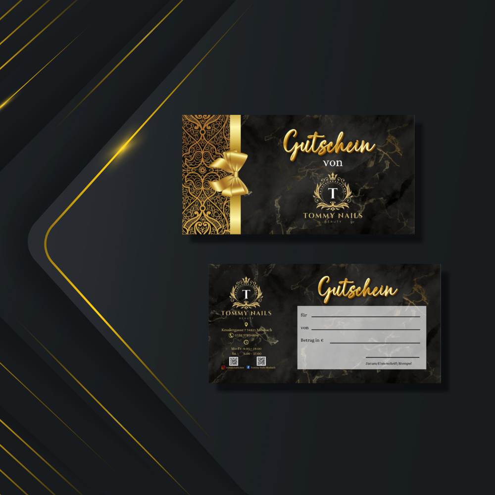Voucher | Giftcard for spa, nail studio, beauty salon