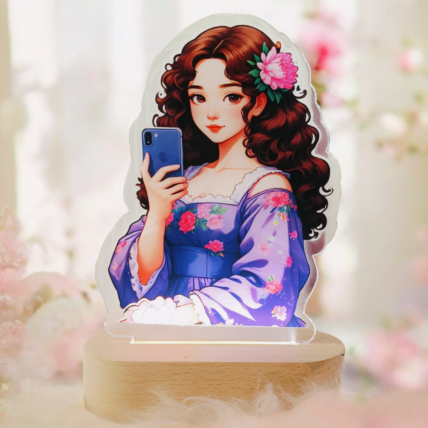 UV printed acrylic night lamp/decoration (personalization possible)