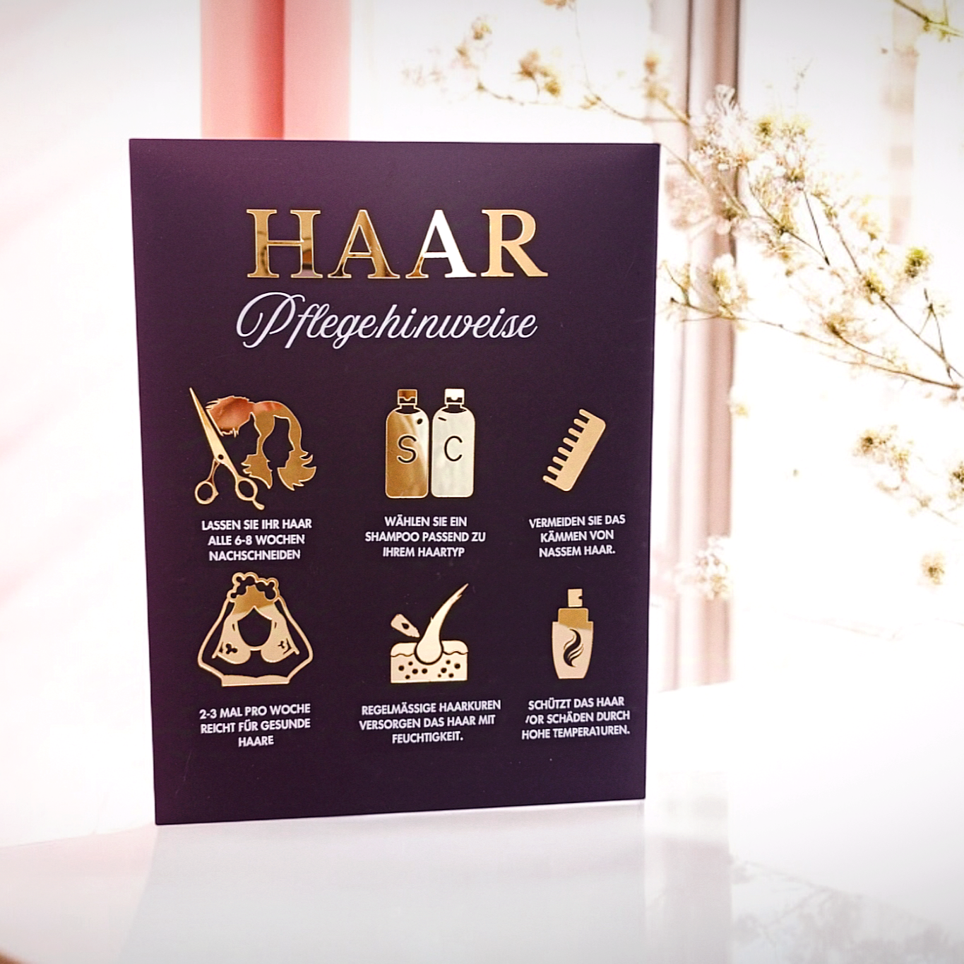 3d nail care sign | beauty sign | care instruction sign | aftercare guide