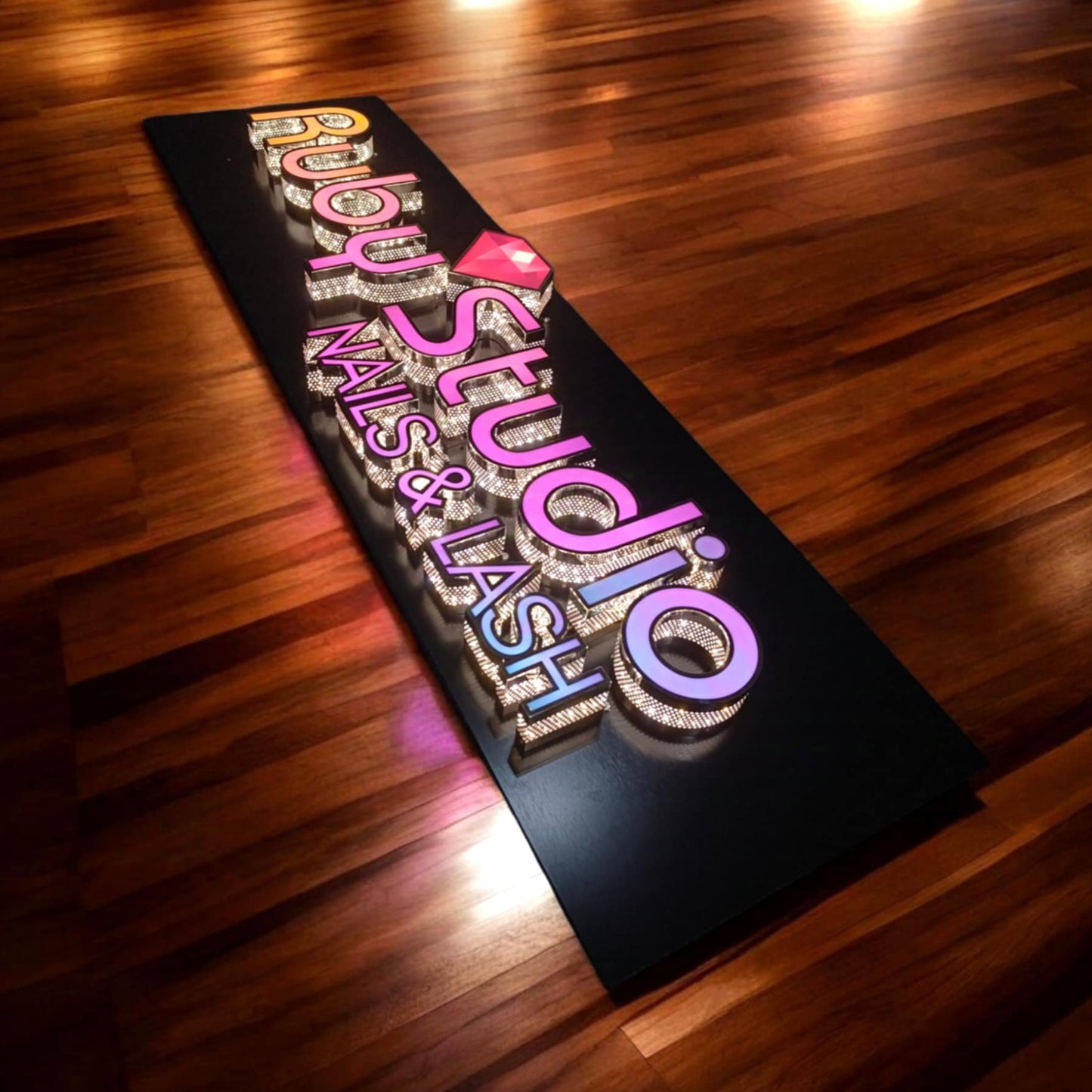Frontlit Ombre 3D Sign, 3D LED Signage, Lightbox Sign, Illuminated Letters
