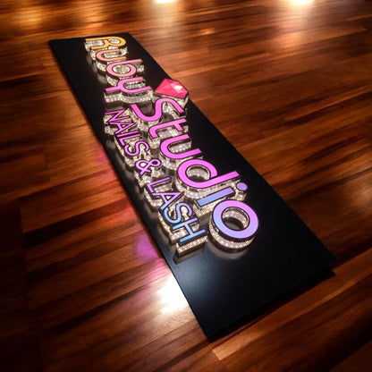 Frontlit Ombre 3D Sign, 3D LED Signage, Lightbox Sign, Illuminated Letters