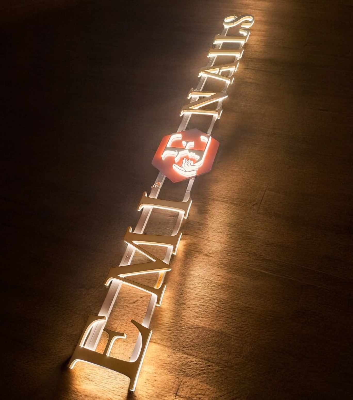 Frame for LED letters