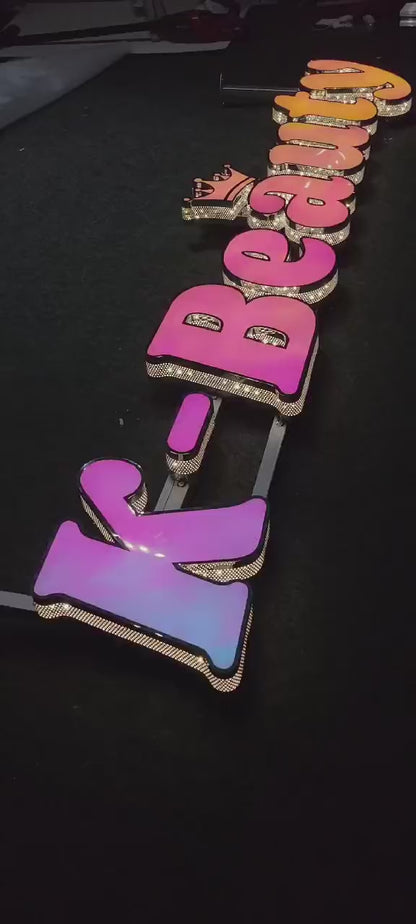 Frontlit Ombre 3D Schild, 3D LED Beschilderung, Leuchtkasten Schild, Beleuchtung Buchstaben